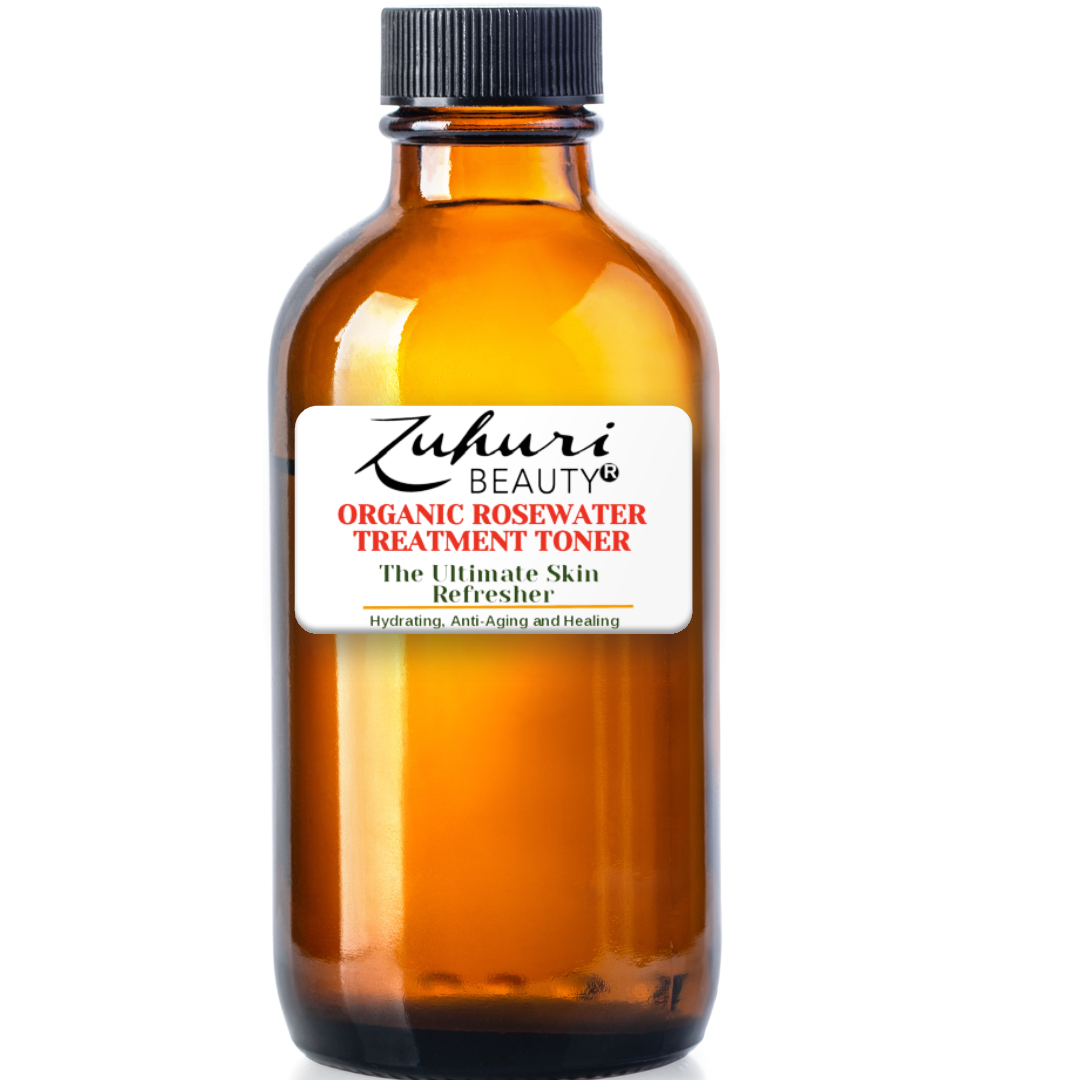 Zuhuri Beauty 24/7 Hydrating, Sebum Balancing, and Anti-Aging Organic Rosewater Treatment Toner