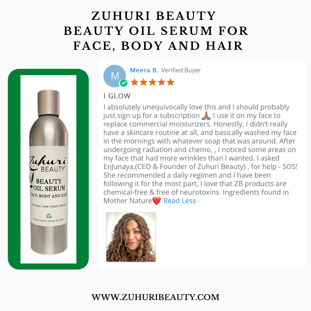 Client Review, Zuhuri Beauty Oil Serum, Chemotherapy skin care products