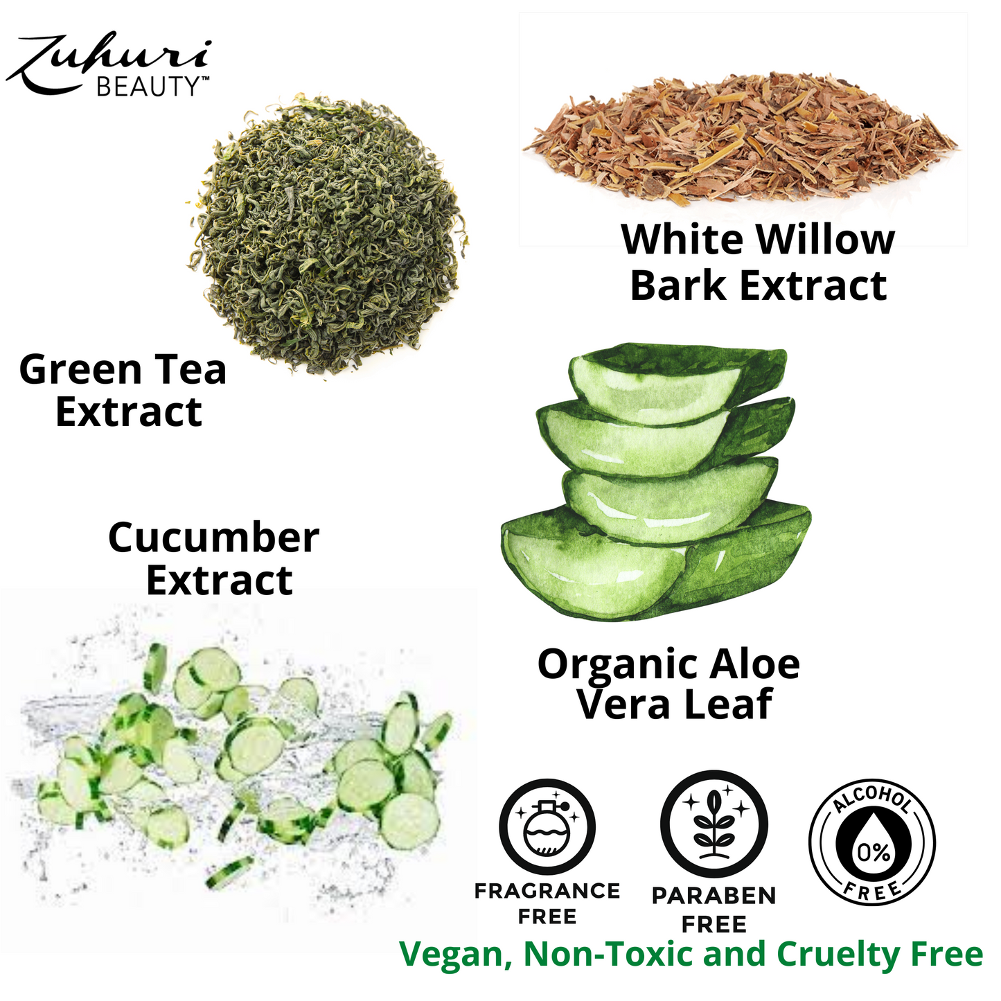 Aloe Vera Skin Care, White Willow Bark for skin, Oily Skin Care, Acne Skin