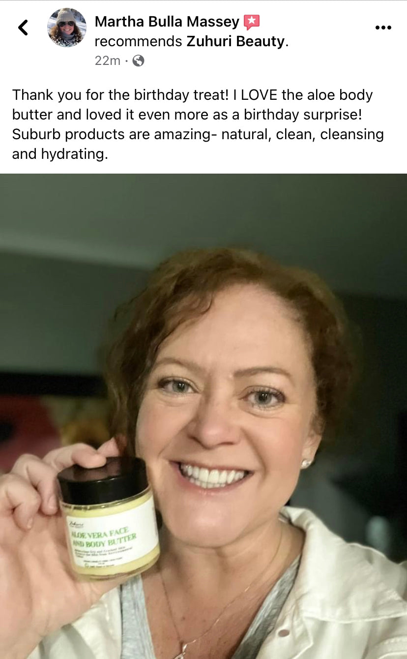 Aloe Vera Moisturizing Face and Body Butter Healing Balm (4, 8 and 16 ounces)