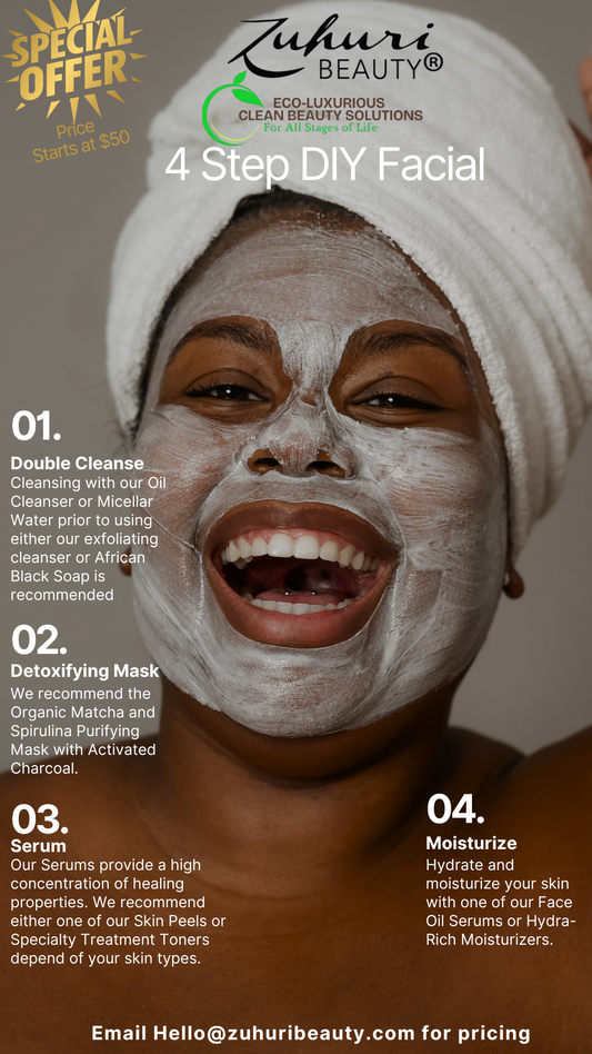 Zuhuri Beauty Eco-Luxurious DIY at Home Revitalizing Skin Care Facial System