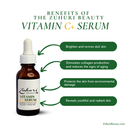 Zuhuri Beauty Vitamin Glow Drops (Vitamin C + Serum) for Skin Brightening, Reviving and Repairing