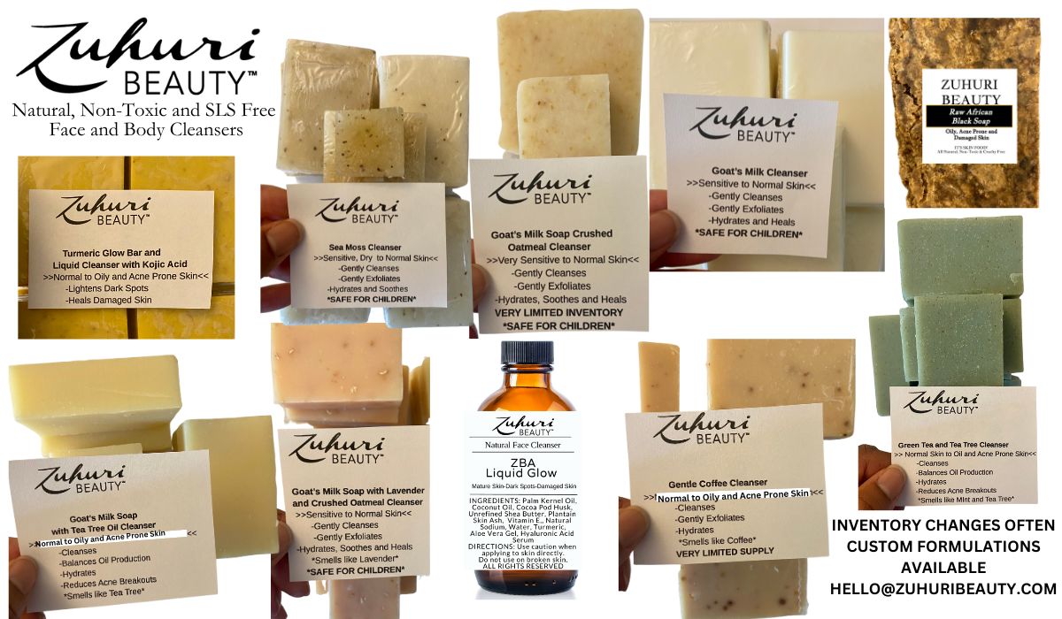 Zuhuri Beauty Face and Body Cleansers, Natural Face Soap, Zuhuri Beauty Soap, ZUhuri Beauty Body Cleanser, Zuhuri Beauty Body wash