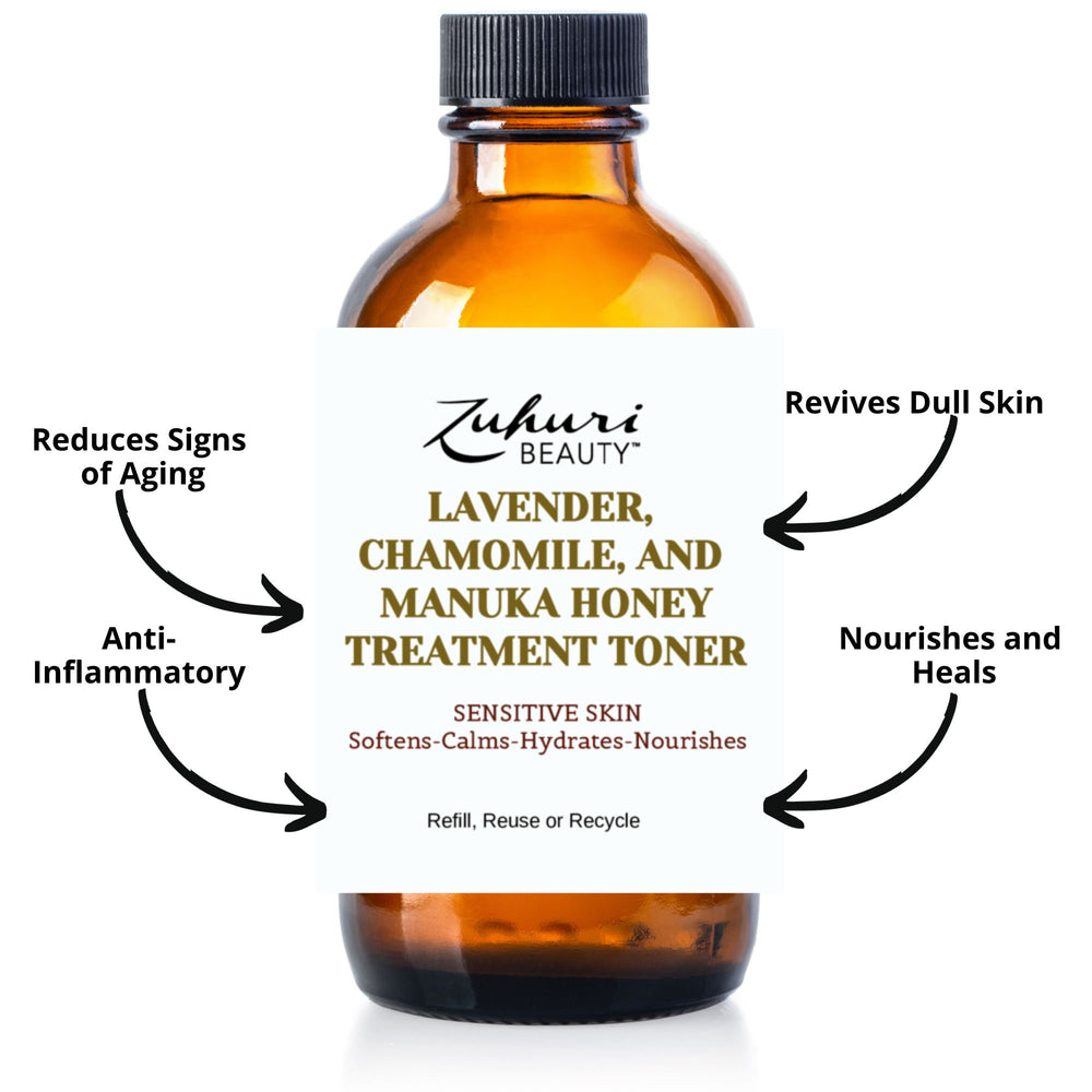 
                  
                    Lavender, Chamomile and Manuka HoneyTreatment Toner with Reusable Cotton Round
                  
                