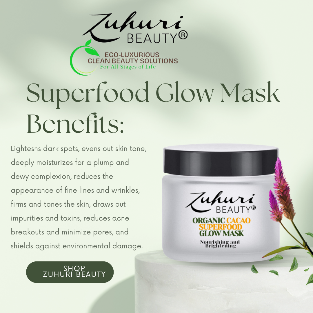Zuhuri Beauty Organic Superfood Brightening Cacao Glow Mask