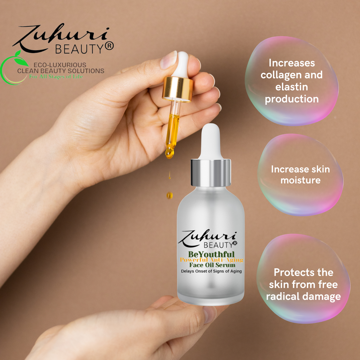 Zuhuri Beauty Powerful Anti-Aging BEYOUTHFUL Face Oil Serum