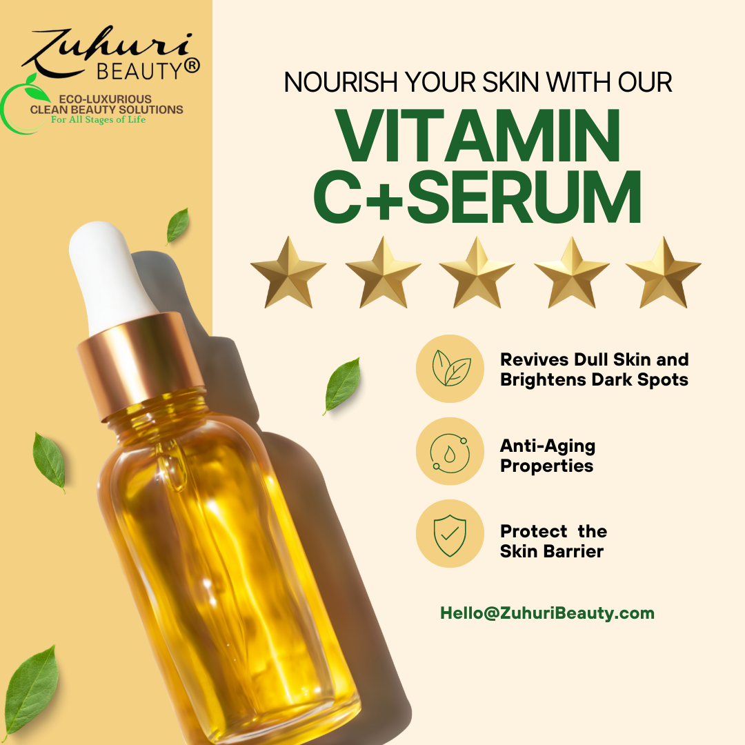 Zuhuri Beauty Vitamin Glow Drops (Vitamin C + Serum) for Skin Brightening, Reviving and Repairing