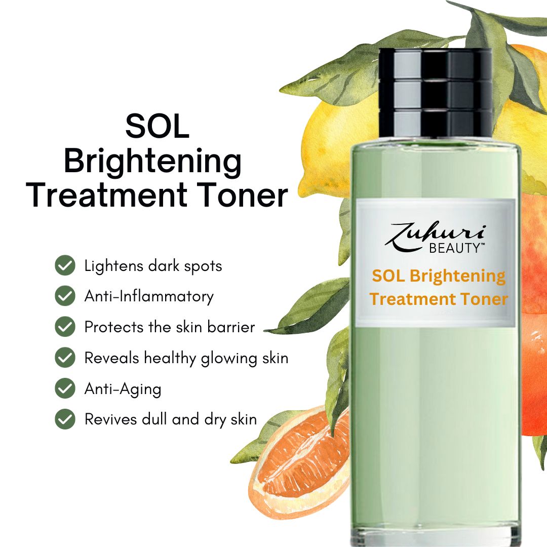 Zuhuri Beauty Brightening TOner, Zuhuri Beauty SOL Brightening Treatment Toner, Zuhuri Beauty Skin Brightening, Zuhuri Beauty glowing skincare, Zuhuri Beauty SOL Toner