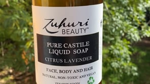 
                  
                    Load and play video in Gallery viewer, Vegan Soap, Vegan Castile Soap, Body Wash for Babies, Black Owned Skin Care Products, Zuhuri Beauty Castile Soap
                  
                