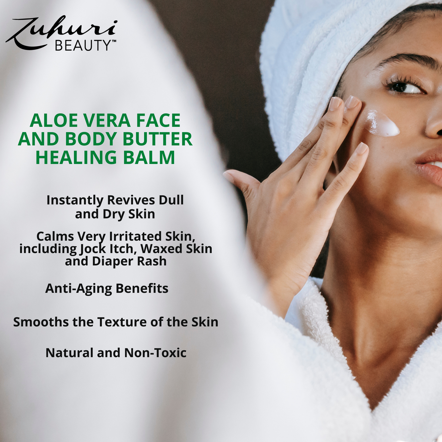 
                  
                    Aloe Vera Moisturizing Face and Body Butter Healing Balm (4, 8 and 16 ounces)
                  
                