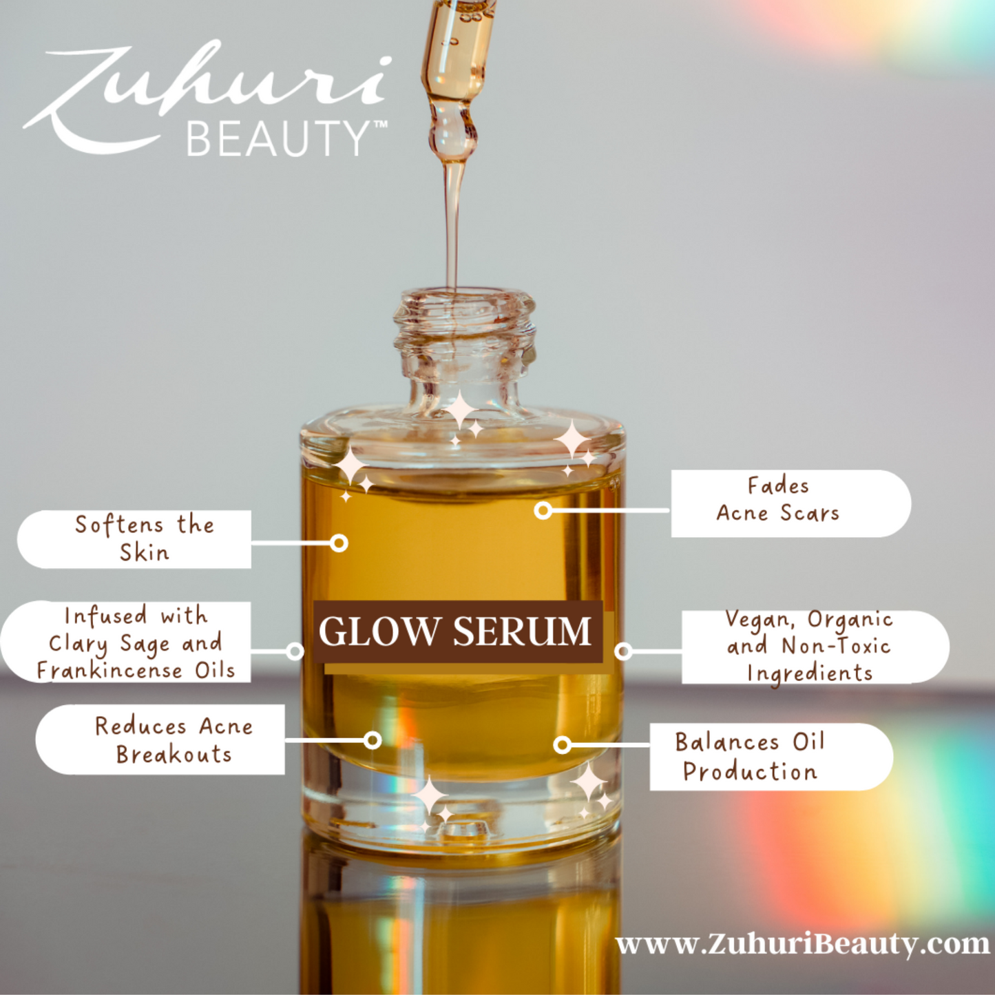 
                  
                    Black Women with Oily Skin, Skin Care for oily Skin, Teen Acne skin Care Products, Glowing Skin Care Products, Beauty bar, Zuhuri Beauty Glow Serum
                  
                