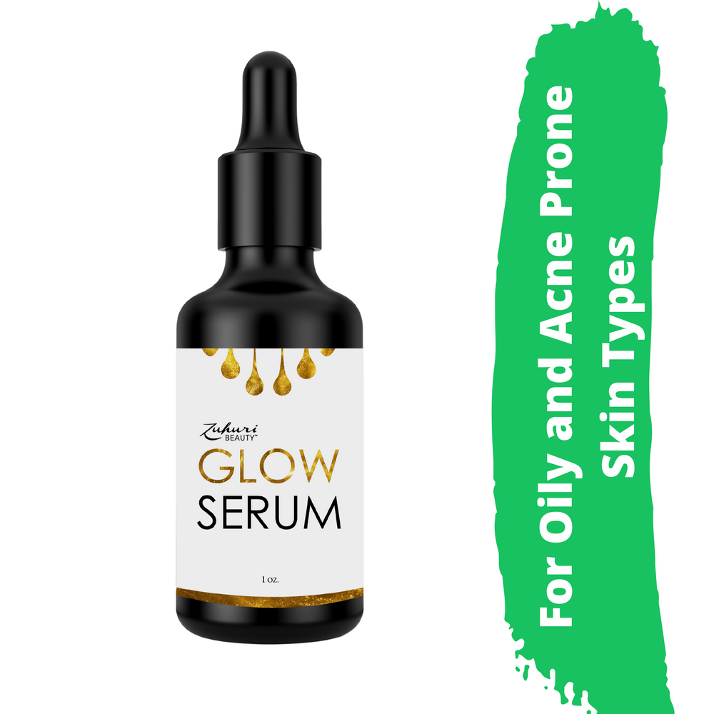 Black Women with Oily Skin, Skin Care for oily Skin, Teen Acne skin Care Products, Glowing Skin Care Products, Beauty bar, Zuhuri Beauty Glow Serum