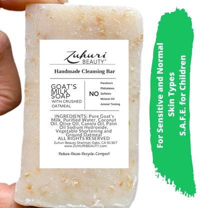 Zuhuri Beauty Oatmeal Soap, Zuhuri Beauty Crushed Oatmeal Soap, Vegan Soap bars, Sensitive Skin Soap
