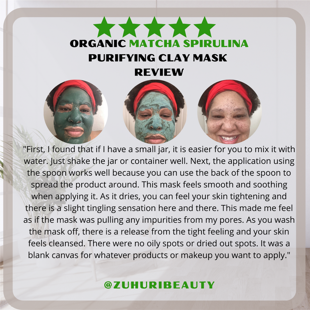 
                  
                    Organic Matcha Spirulina Purifying Clay Mask (with or without Charcoal)
                  
                