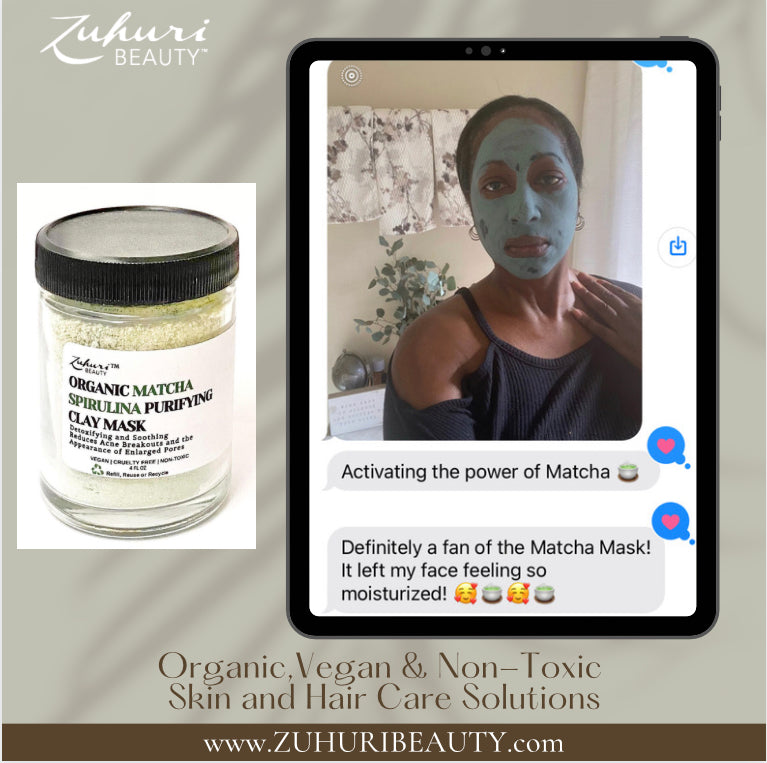 Organic Matcha Spirulina Purifying Clay Mask (with or without Charcoal)
