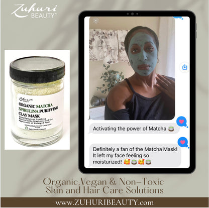 Organic Matcha Spirulina Purifying Clay Mask (with or without Charcoal)